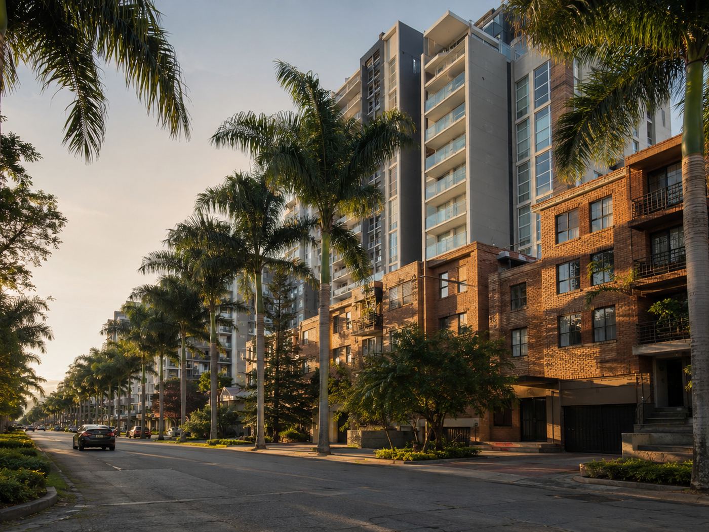 A residential street in Florida Nueva, Laureles
