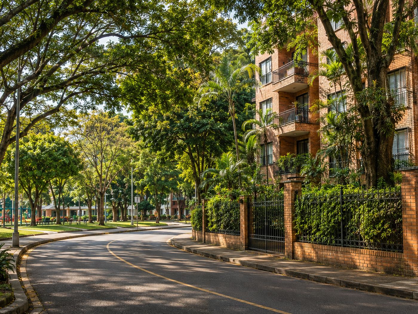 A residential street in Laureles proper, Laureles